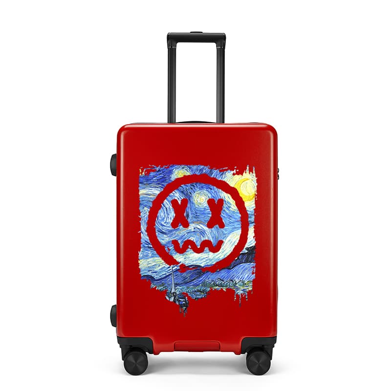 Дорожный чемодан BLAN BUNNY ABS+PC, унисекс, черный/белый/желтый