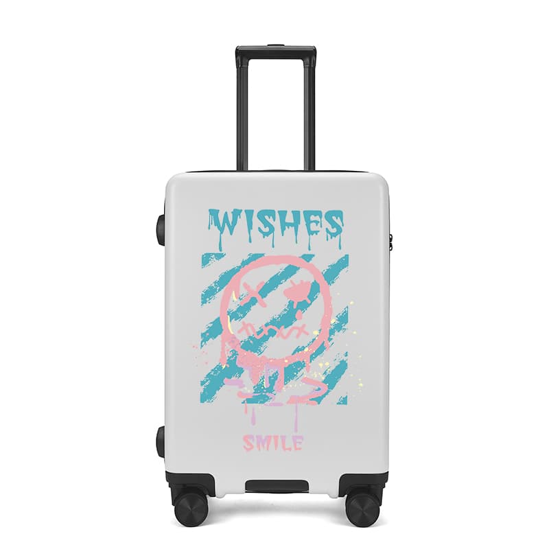 Дорожный чемодан BLAN BUNNY ABS+PC, унисекс, черный/белый/желтый