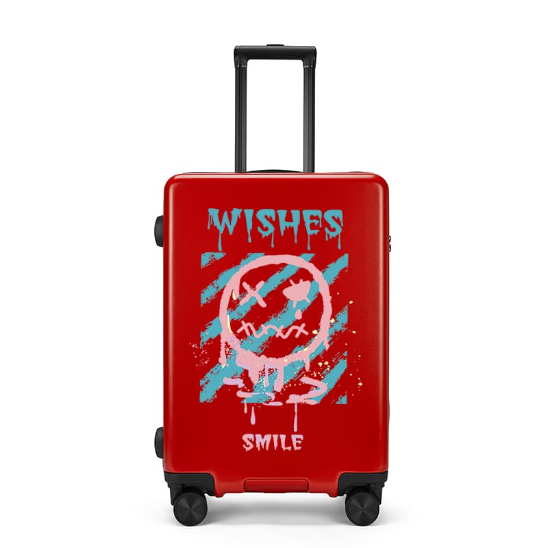 Дорожный чемодан BLAN BUNNY ABS+PC, унисекс, черный/белый/желтый