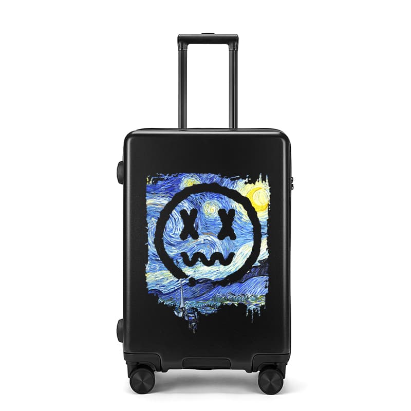 BLAN BUNNY ABS+PC Travel Suitcase Luggage Unisex Black/White/Yellow