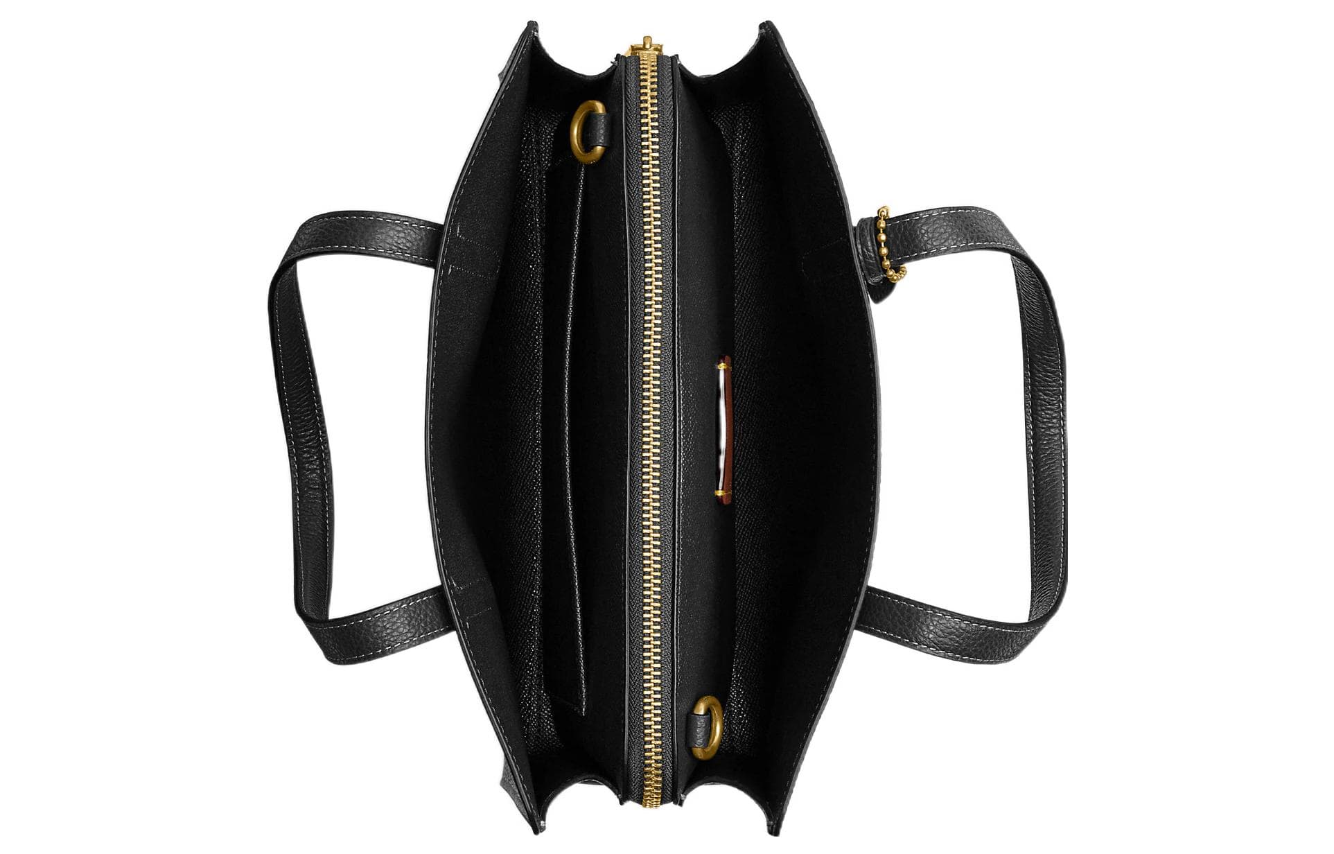 COACH Carter Большая сумка из шагреневой кожи Сумка для покупок Сумка большого размера Женская черная