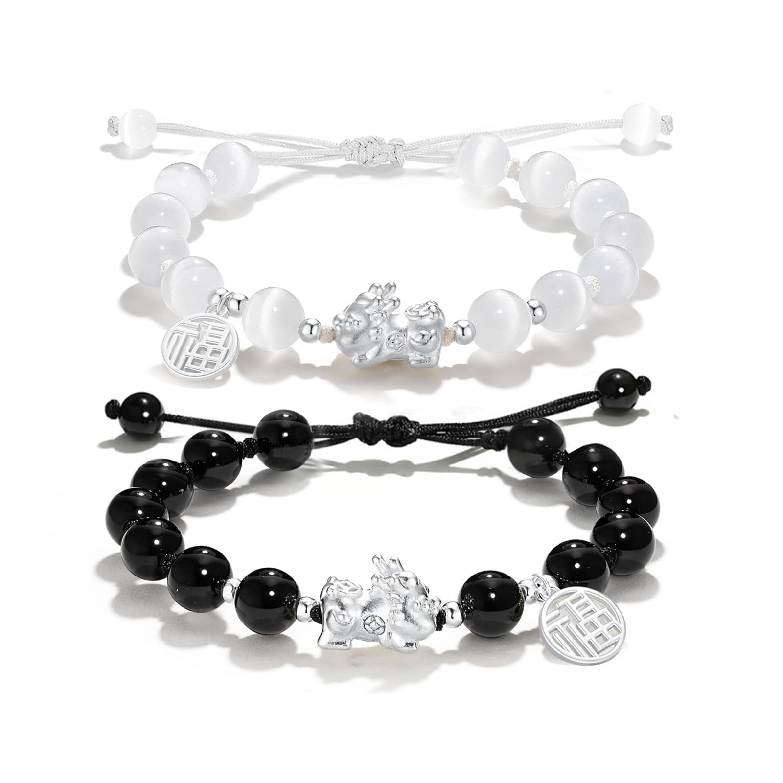 Jodie&Kevin Synthetic/Artificial Glass Cat Eye Bracelets Unisex