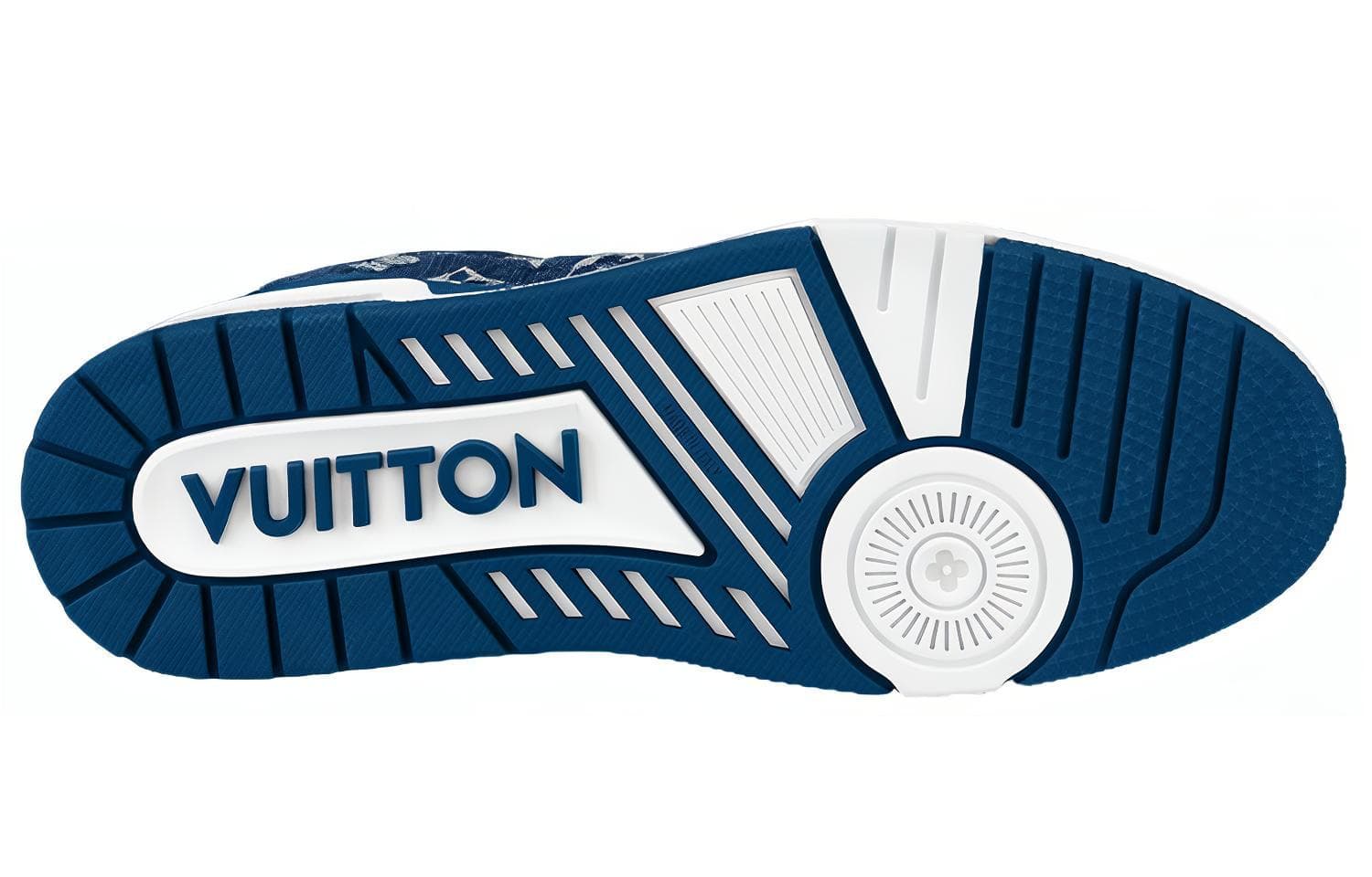 LOUIS VUITTON Кроссовки Низкие кроссовки для скейтборда Унисекс Синий Белый