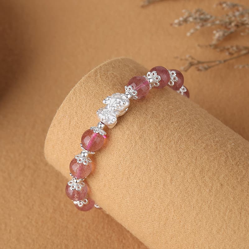 Браслеты RUOK с розовыми кристаллами унисекс