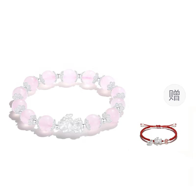 Браслеты RUOK с розовыми кристаллами унисекс