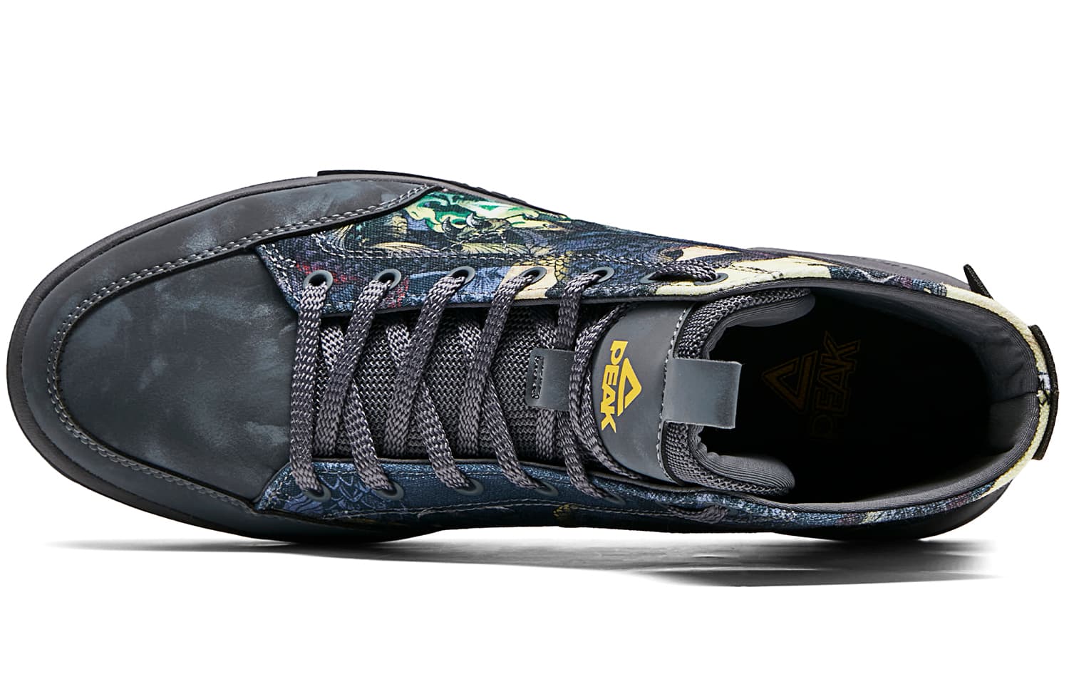 Высокие туфли для скейтборда PEAK, мужские, черный дракон, темно-черная цветовая гамма