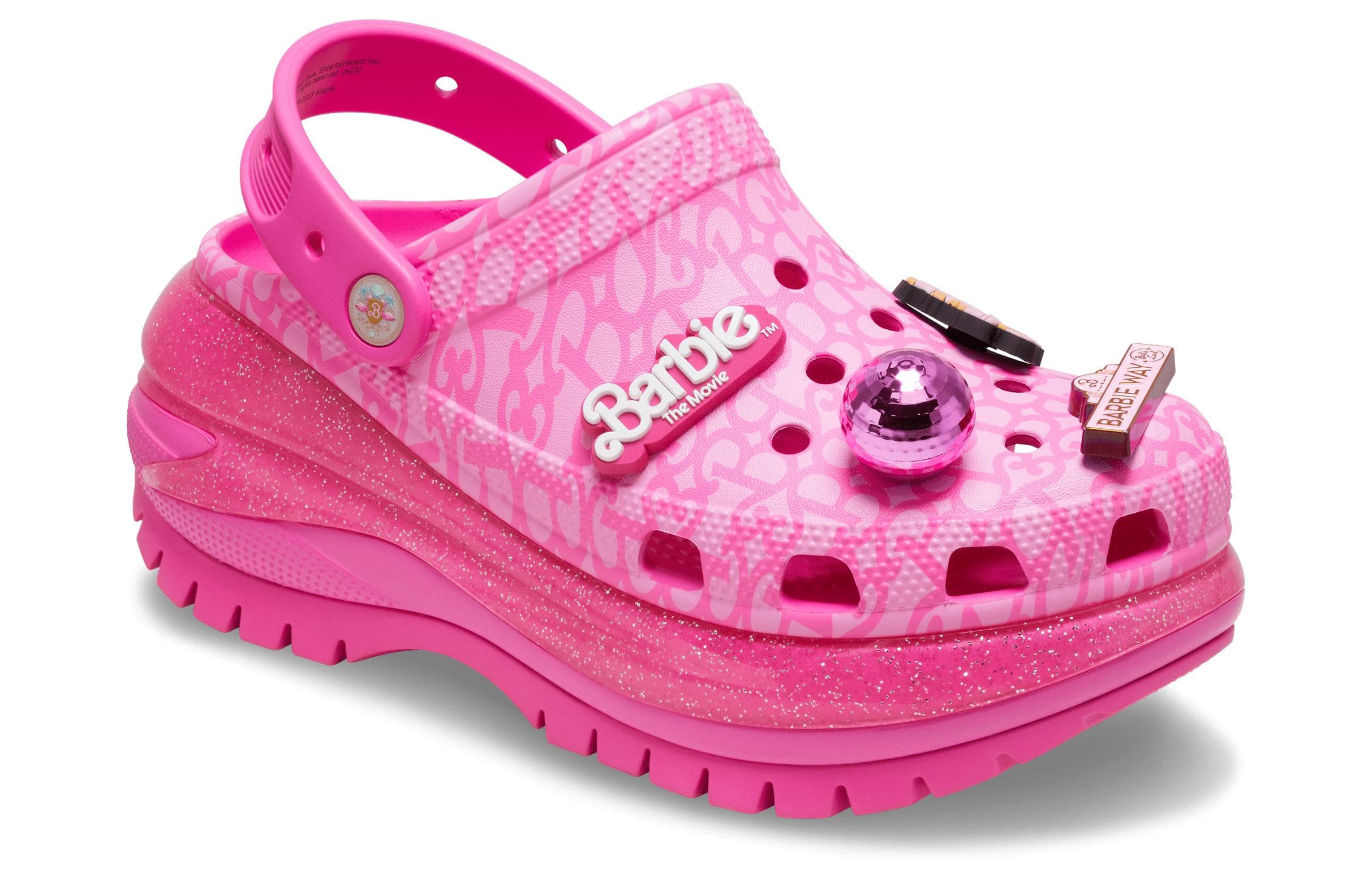 Классические сабо Crocs Mega Crush 'Barbie The Movie Electric Pink'