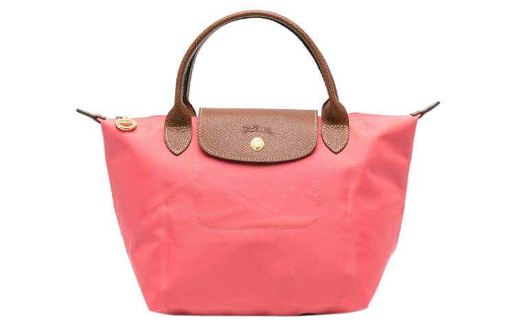 LONGCHAMP Le Pliage Canvas Dumpling Bag Handbag Trumpets Women's Peach Pink