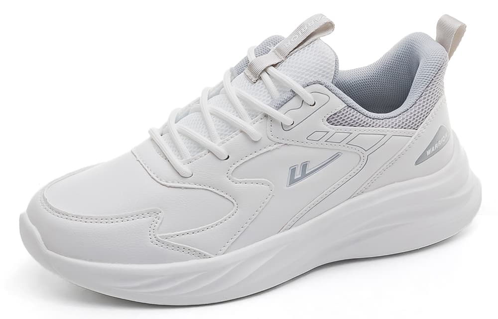 Амортизирующая, нескользящая, износостойкая, дышащая и легкая повседневная обувь Warrior с низким верхом, унисекс, белый, серый