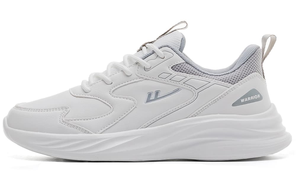 Warrior Shock Absorbing, Non Slip, Wear Resistant, Breathable And Lightweight Low top Casual Shoes Unisex White Gray