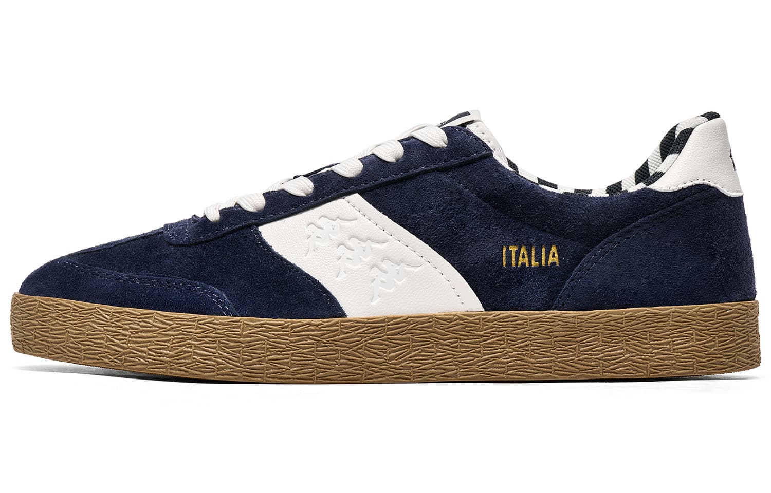 Kappa Cushioned Wear Resistant Lightweight Low Top Skateboard Shoes Unisex Midnight Blue/Korean White