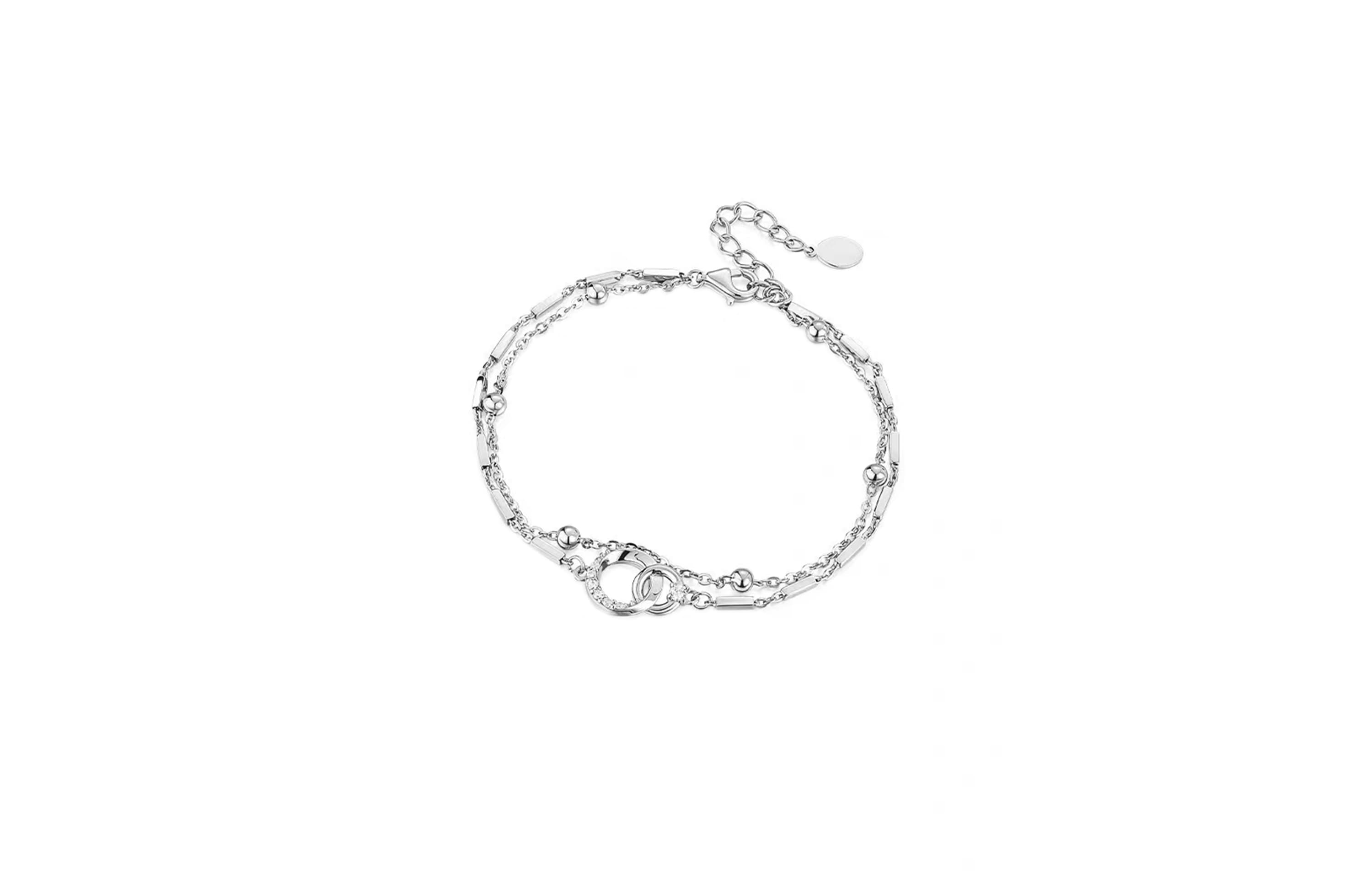 Коробка унисекс с изящными серебряными браслетами FireMonkey S999