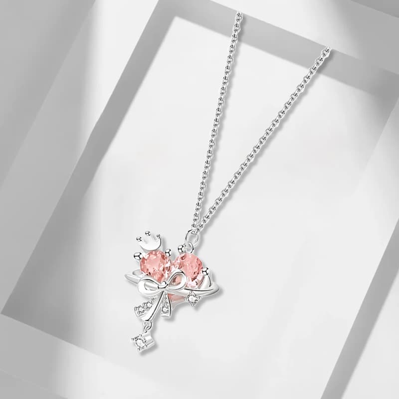 Muyan S925 Серебряное женское ожерелье в форме сердца с планетой