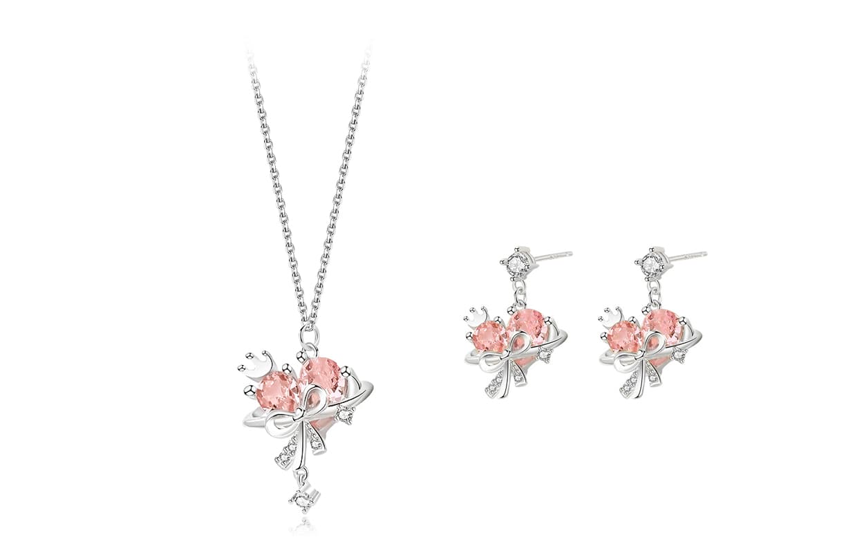 Muyan S925 Серебряное женское ожерелье в форме сердца с планетой