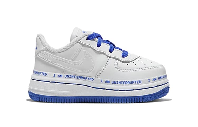 Nike Air Force 1 Air Force 1 Force 1 '07 Устойчивые к истиранию низкие кроссовки More Than QS для малышей Синий Белый