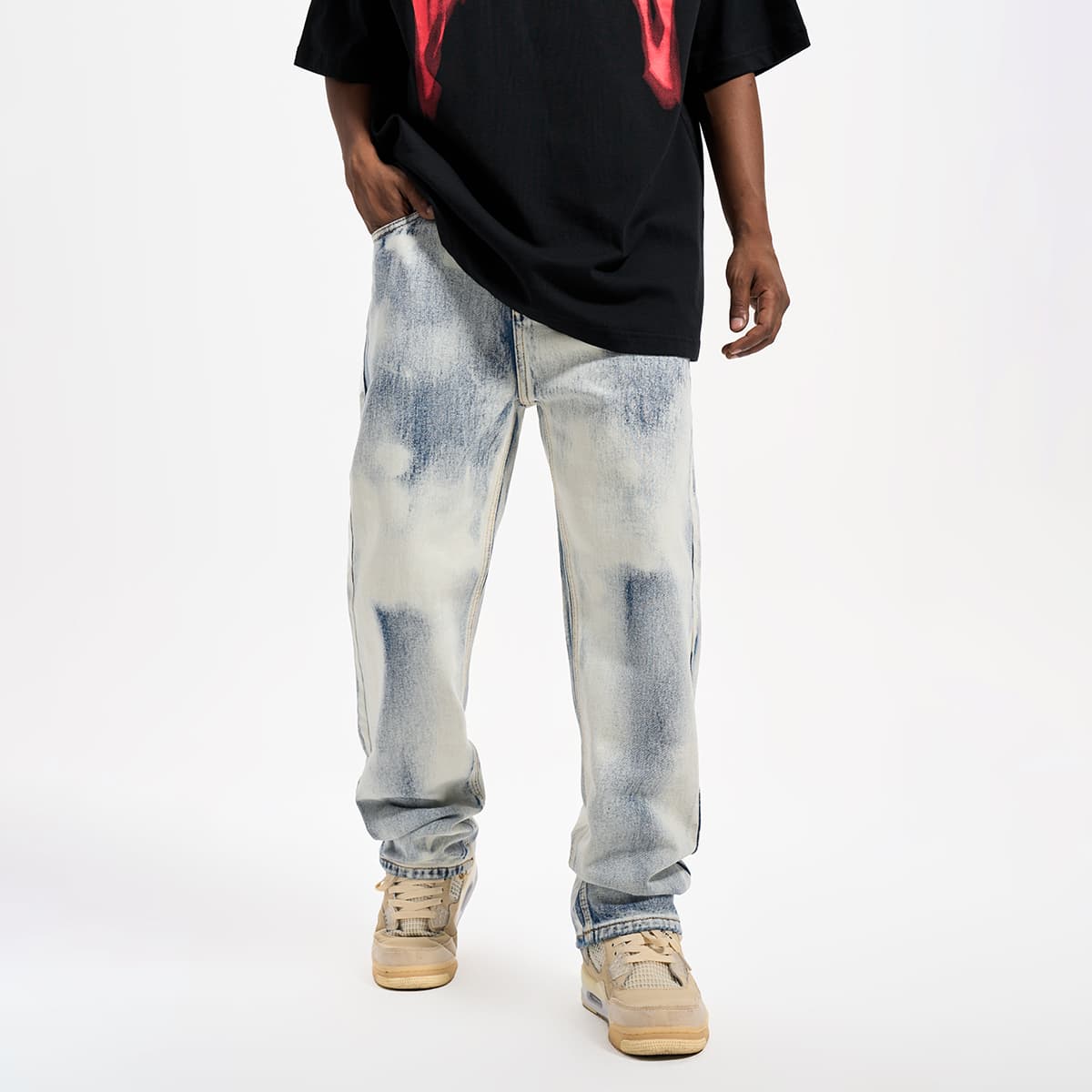 Джинсы YearnObtainRainbow унисекс светло-синие