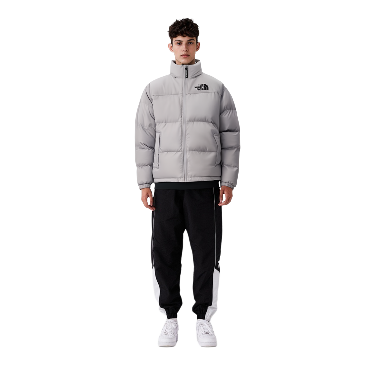 THE NORTH FACE M'S Nuptse On Ball куртка светло-серая унисекс, корейская версия