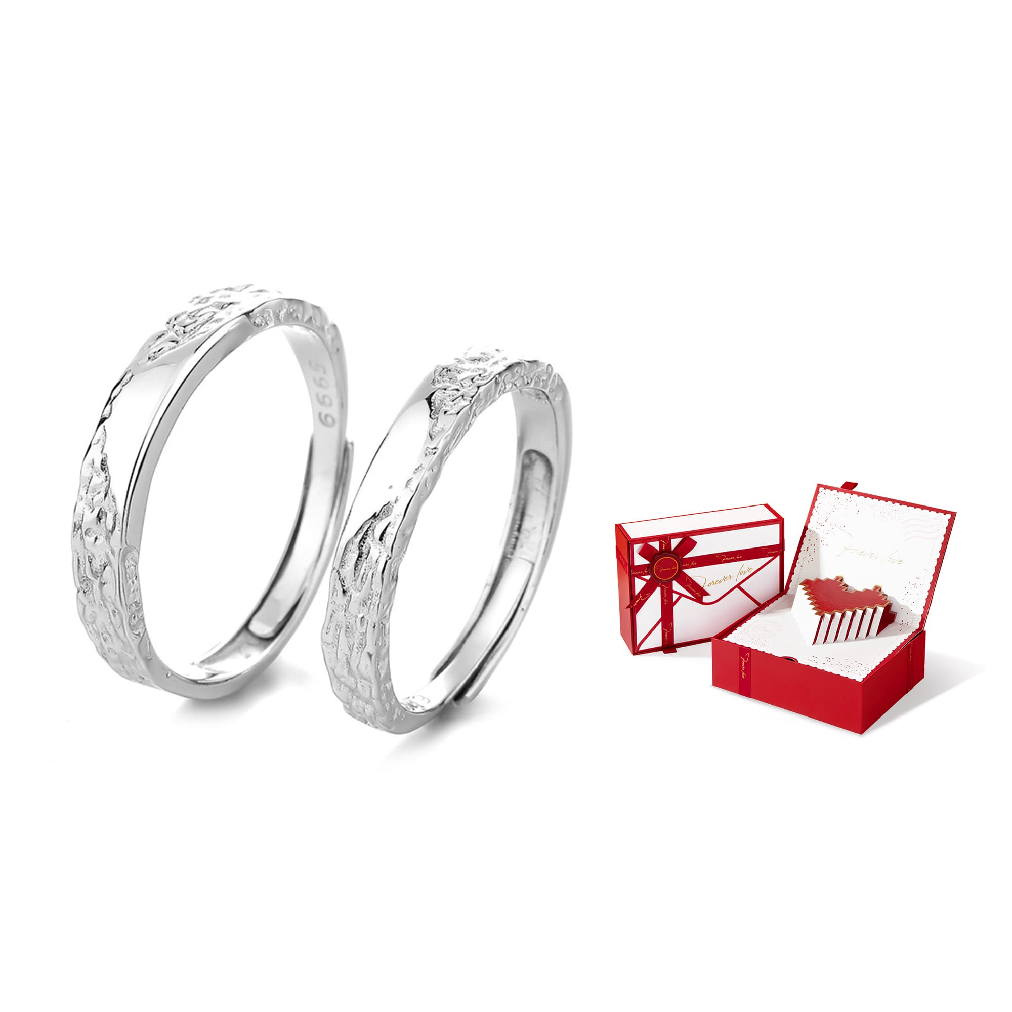 MOLADY Кольцо для пары из стерлингового серебра унисекс