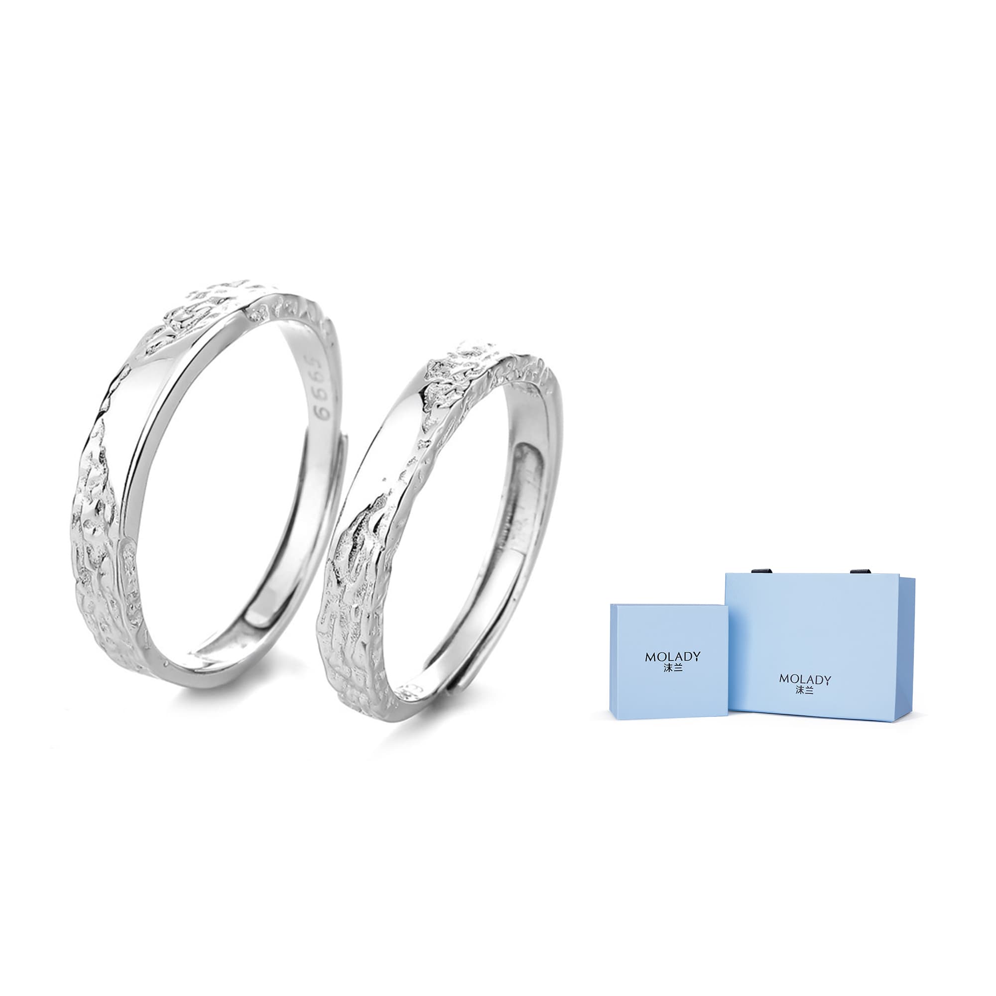 MOLADY Кольцо для пары из стерлингового серебра унисекс
