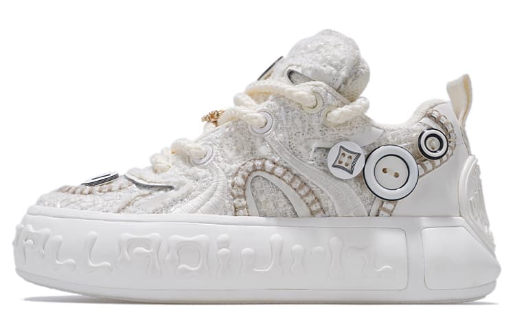 Palladium Slip Resistant Low Top Skateboard Shoes Unisex White