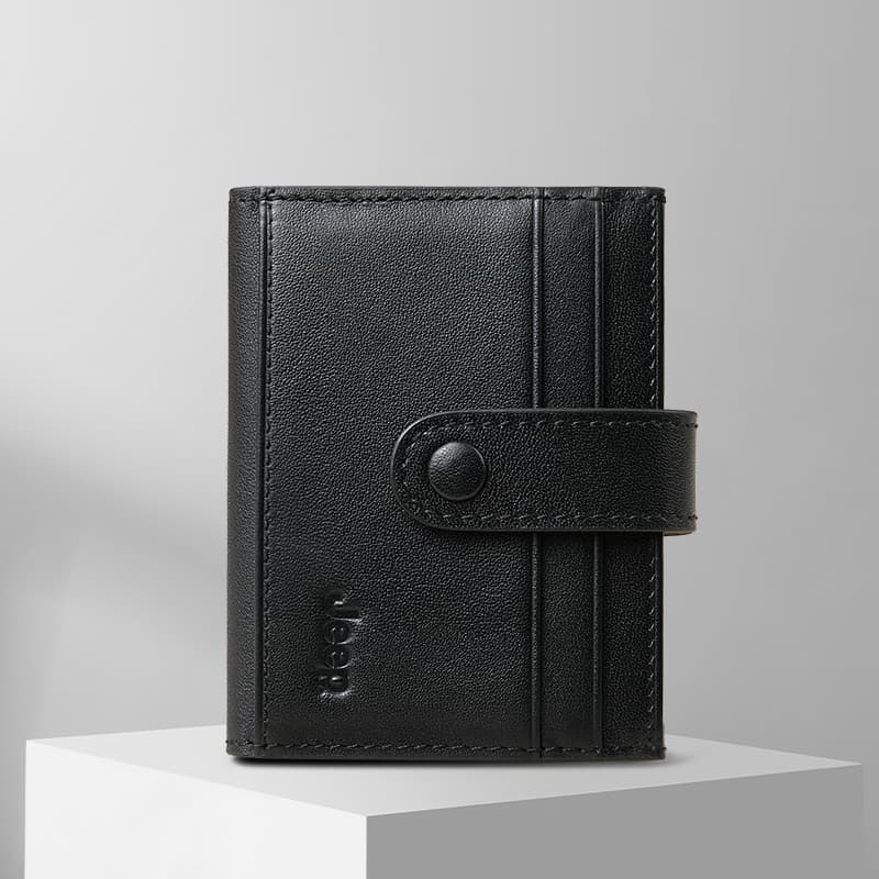 Мужской кошелек из коровьей кожи Jeep Regular, черный