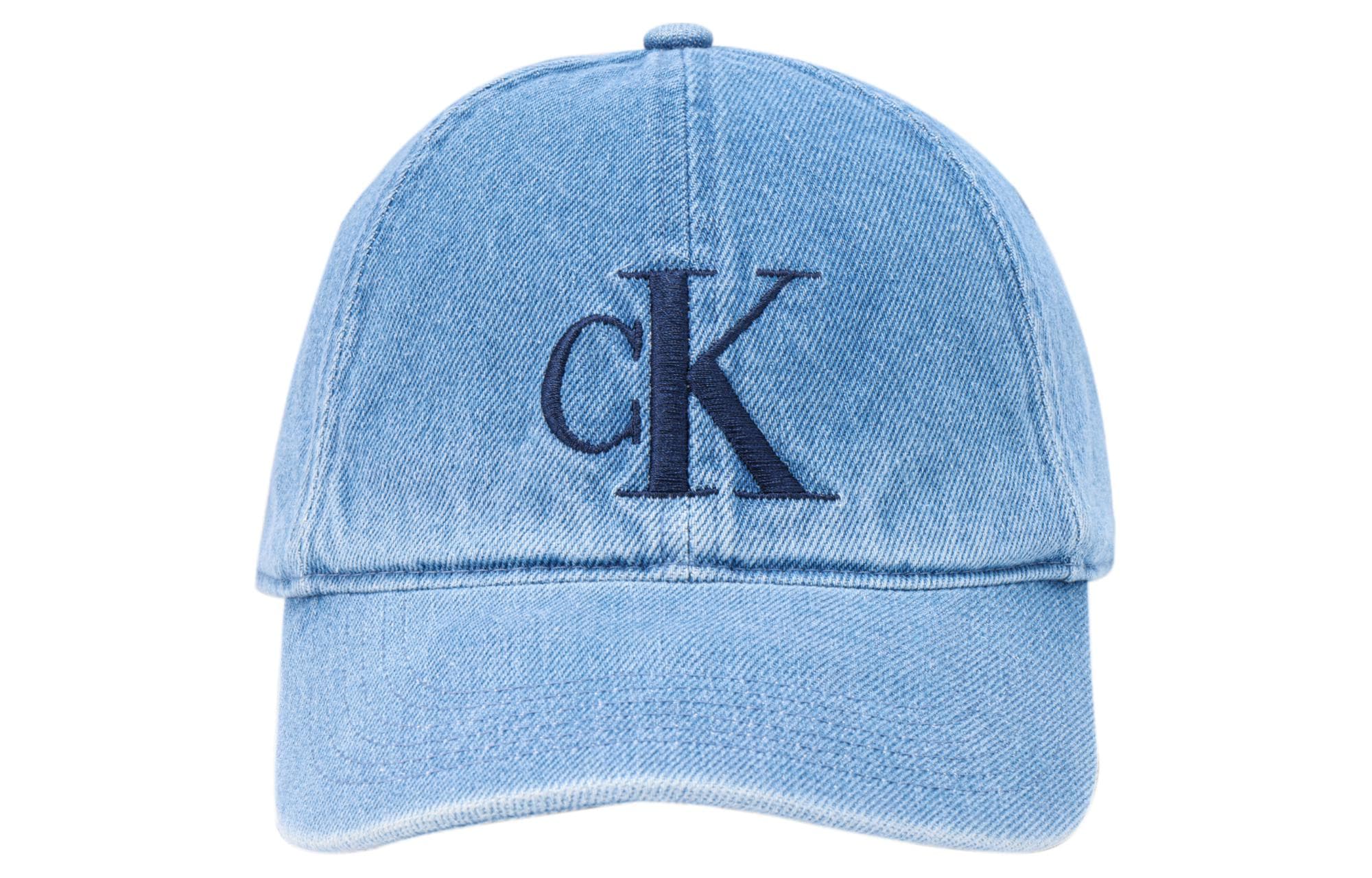 CALVIN KLEIN Cotton Baseball Caps Unisex Blue