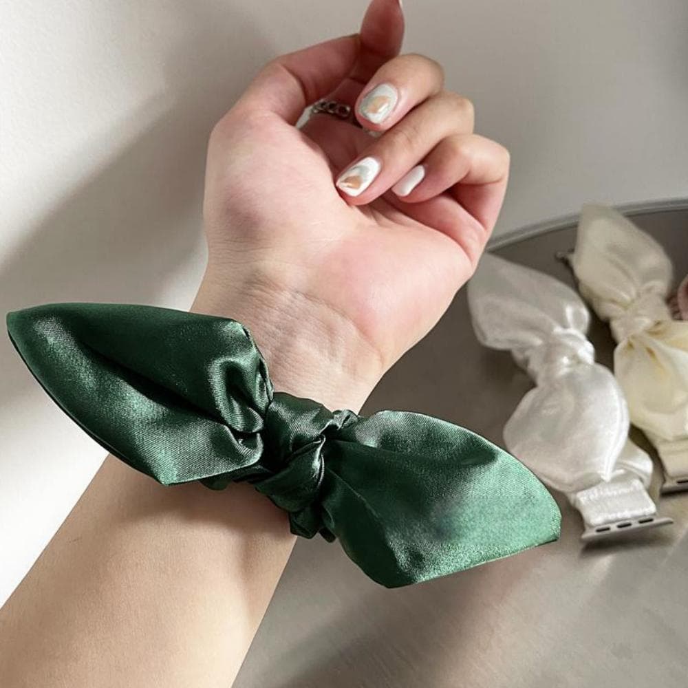 Ремешок Zhongwo, совместимый с Apple, материал с бантом