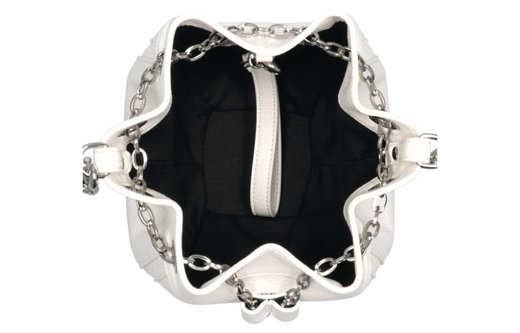 Кожаная сумка-мешок Vivienne Westwood, портативная сумка через плечо, сумка через плечо Trumpets Женская белая