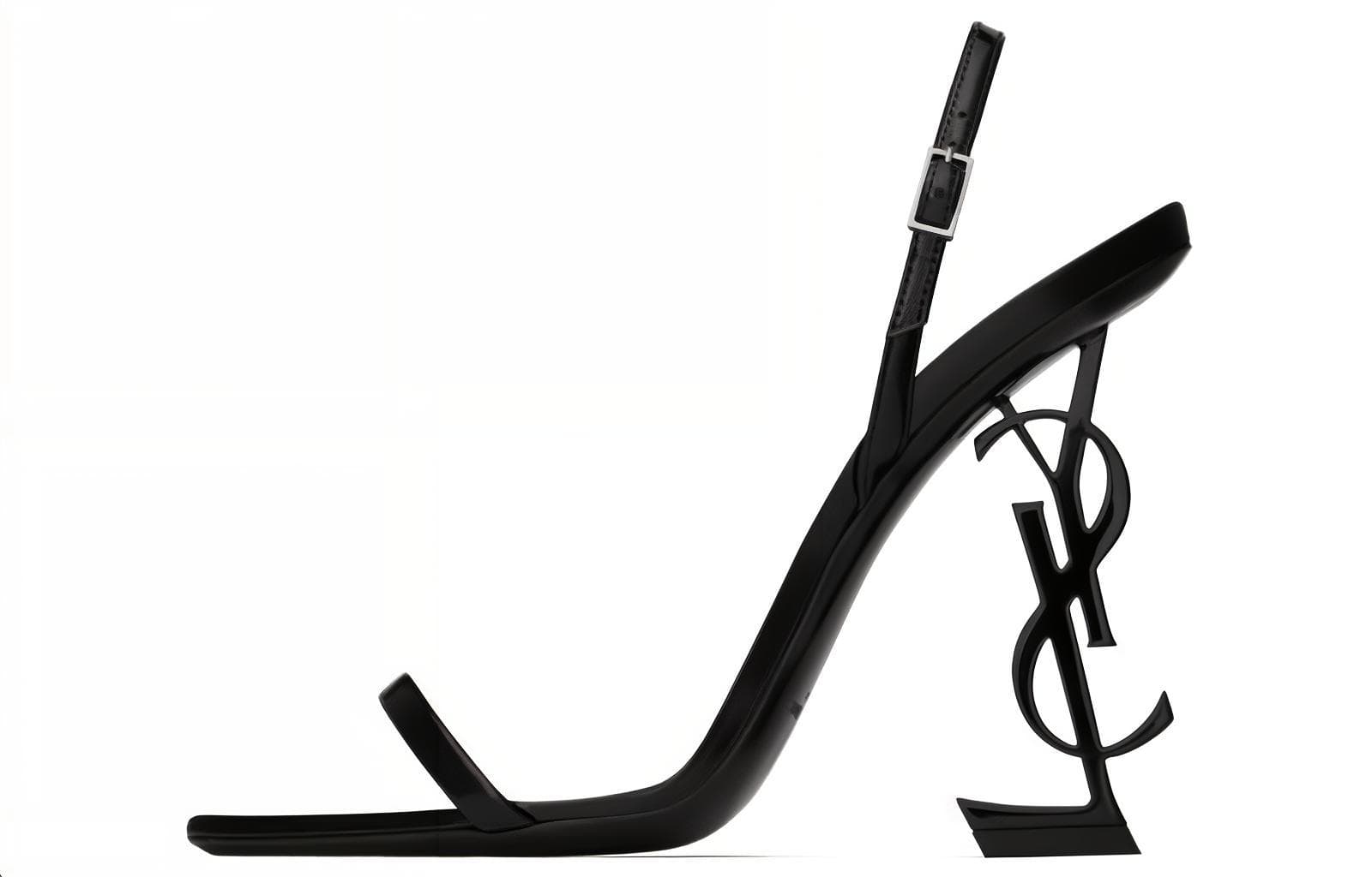 SAINT LAURENT Opyum Logo Plaque Sandals Women's