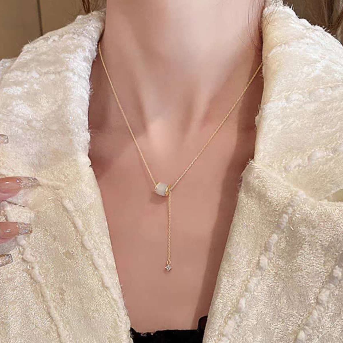 Ожерелья DODOGOGO с цветной глазурью женские золото, серебро, упаковка