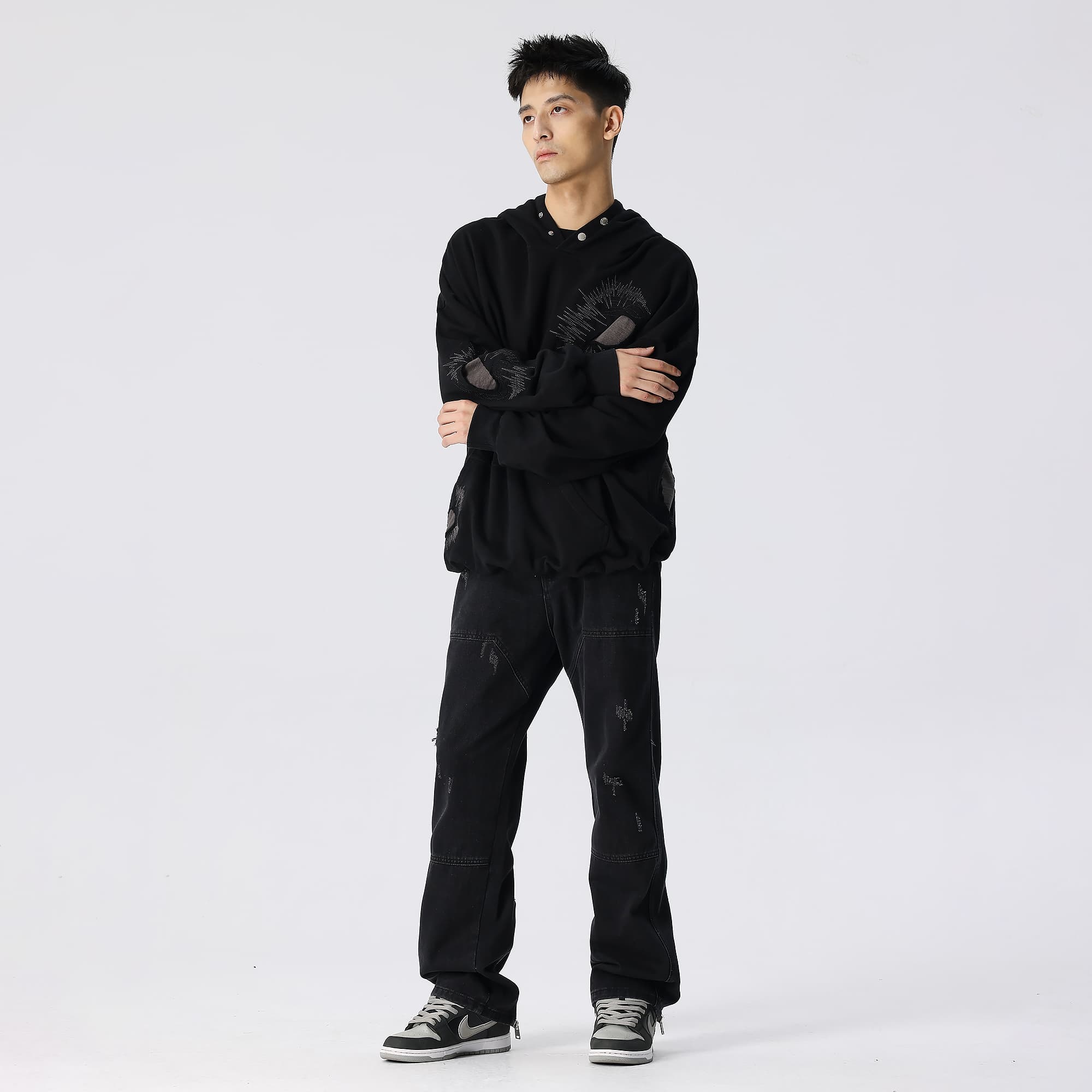 XINYINSU Толстовка Унисекс Черный