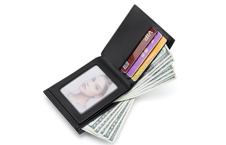 Кошелек MashaLanti ПВХ обычный мужской темно-серый