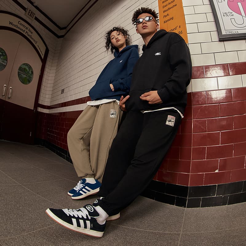 Вязаные спортивные штаны УЗИС осень-зима наряды унисекс