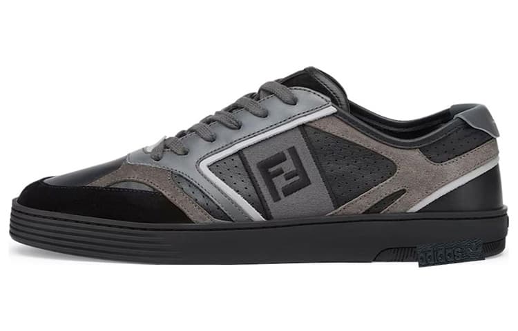 FENDI FF-embroidered Lace-up Sneakers