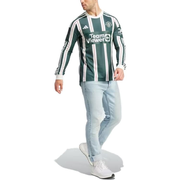 Adidas Manchester United 23/24 выездная майка с длинным рукавом