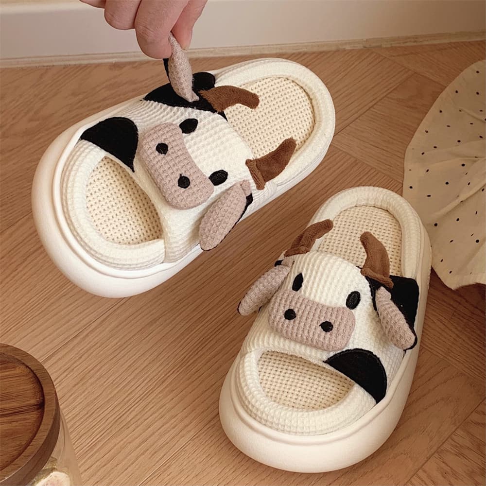 Домашние тапочки унисекс в тонкую полоску, белые