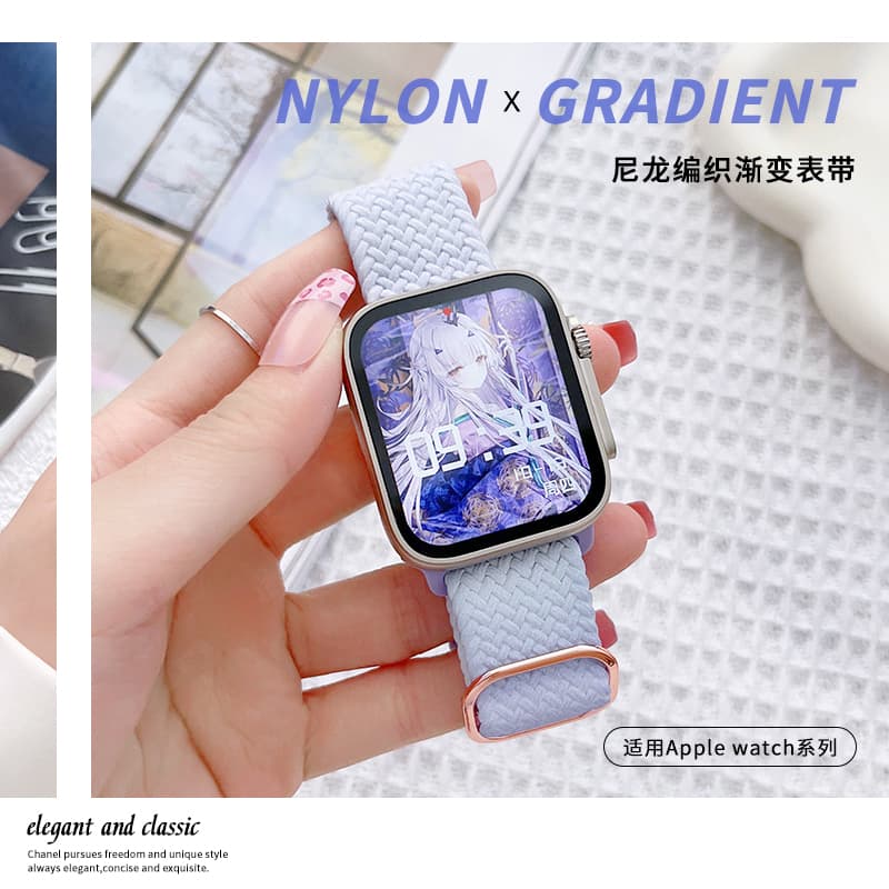 Ремешок Zhongwo, совместимый с Apple, нейлоновый материал