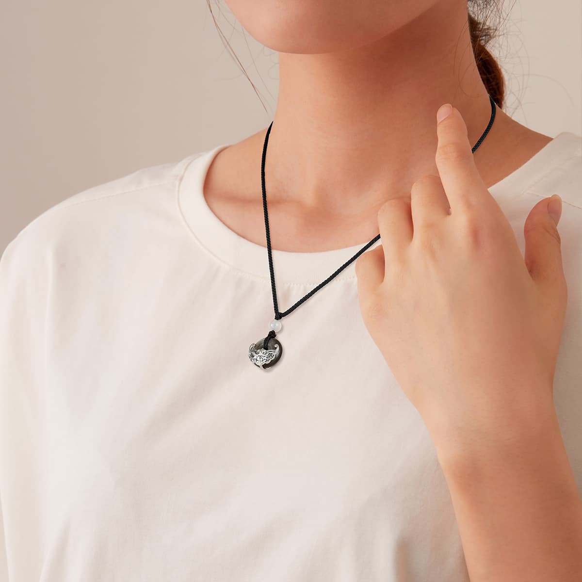 KINGFOCUS Ожерелья из обсидиана унисекс