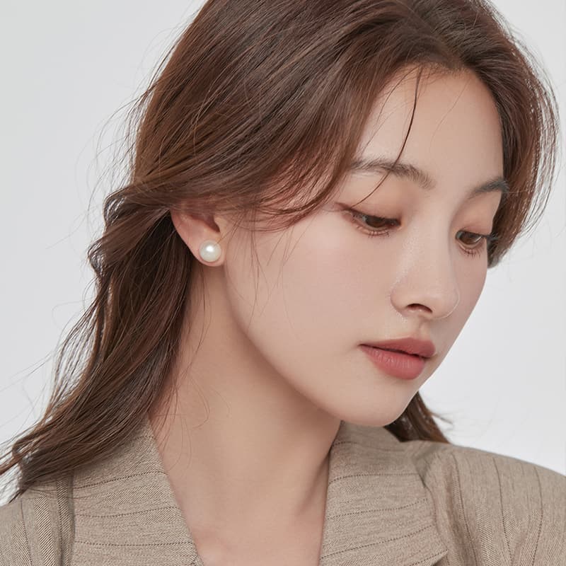 Серьги-гвоздики Zoo Jewel S925 из серебра с пресноводным жемчугом, женские изысканные маленькие серьги серой серии