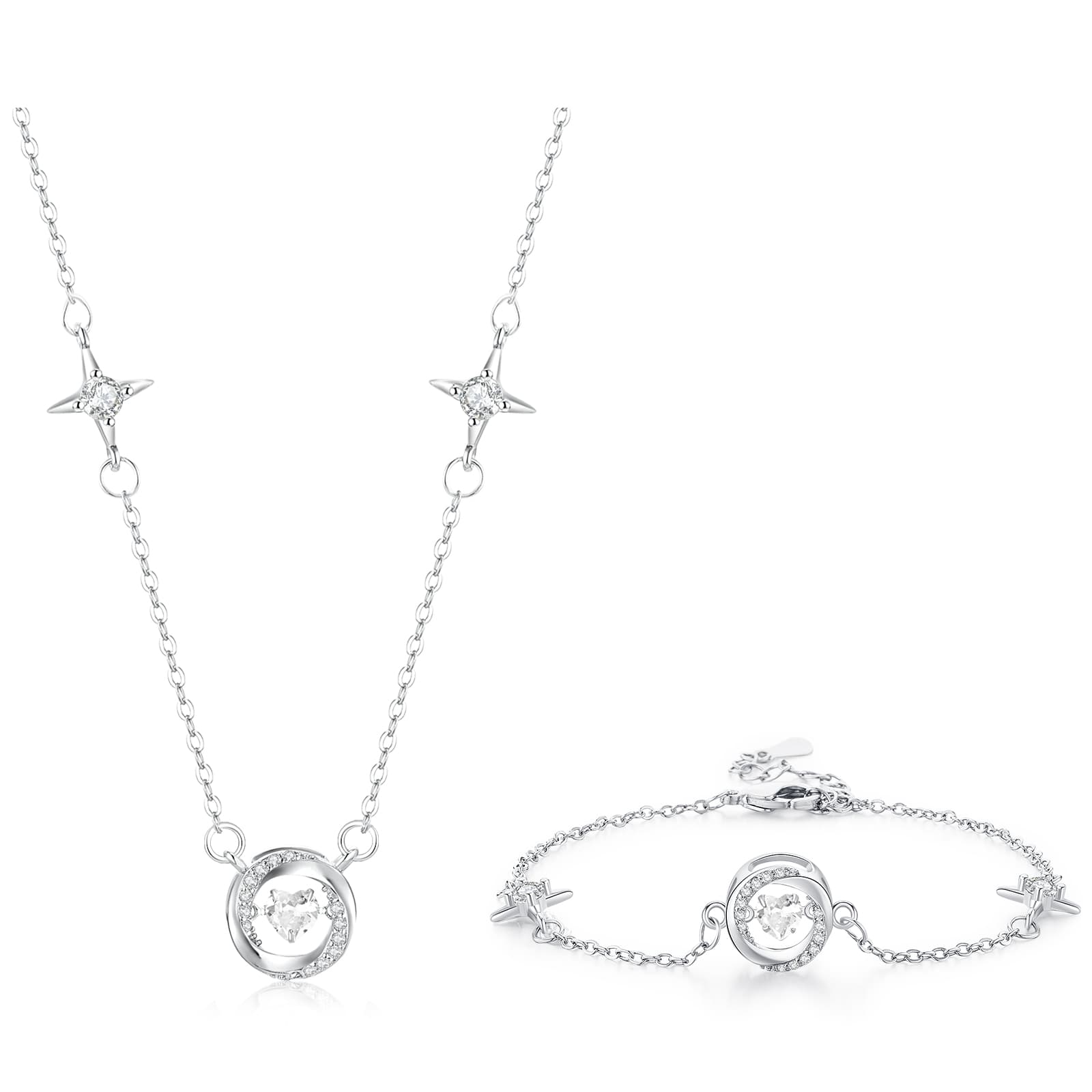 Ожерелья со сверкающими стразами TEEX унисекс