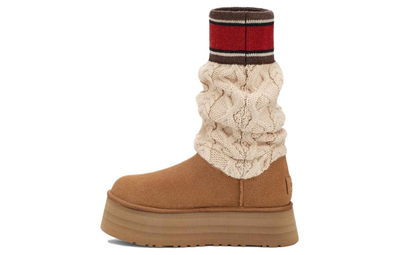 UGG Classic Sweater Letter Boot Chestnut Women's