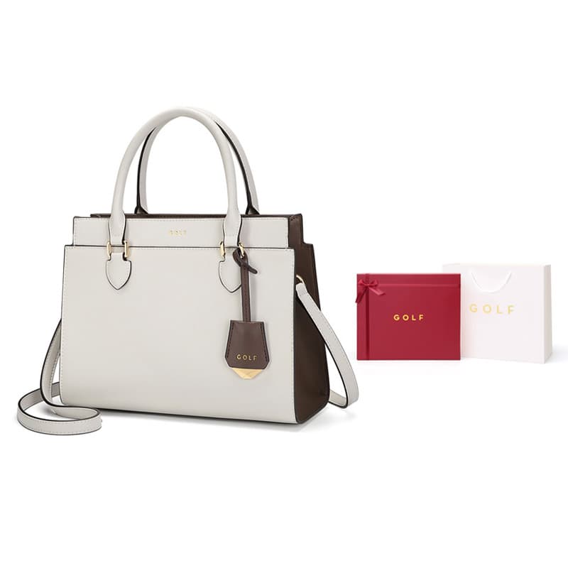 Сумка Kelly из коровьего спилка для гольфа, сумки большого размера, женские, мягкий фокус, белый/хаки, абрикосовый