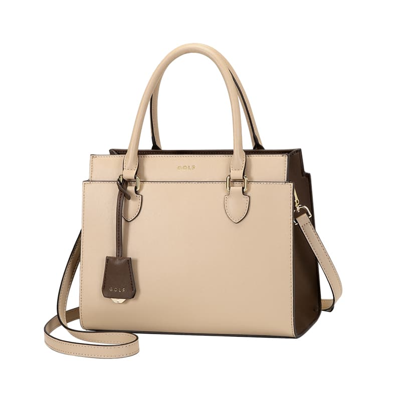 Сумка Kelly из коровьего спилка для гольфа, сумки большого размера, женские, мягкий фокус, белый/хаки, абрикосовый