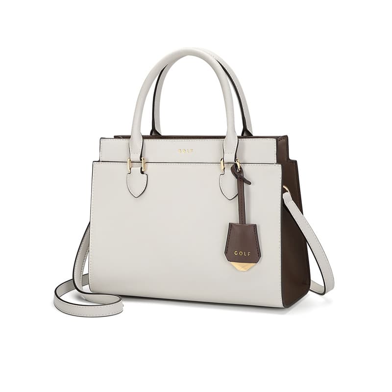 Сумка Kelly из коровьего спилка для гольфа, сумки большого размера, женские, мягкий фокус, белый/хаки, абрикосовый