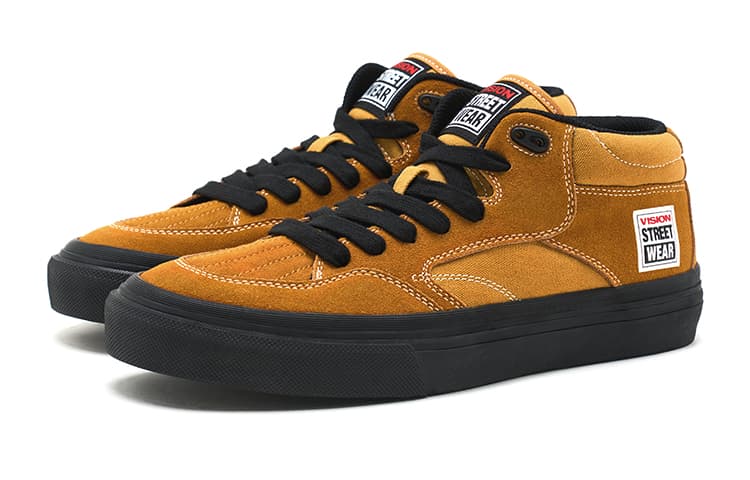 Vision Street Wear Вогнутые туфли для скейтборда со средним верхом Унисекс Желтый закат