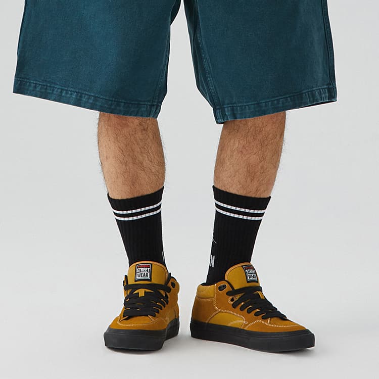 Vision Street Wear Вогнутые туфли для скейтборда со средним верхом Унисекс Желтый закат