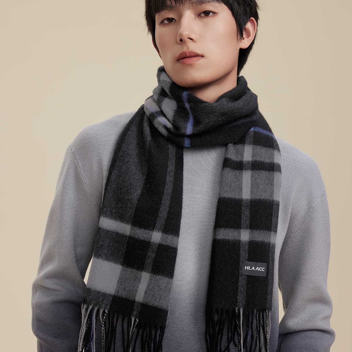 HLA вязанные шарфы из овечьей шерсти унисекс