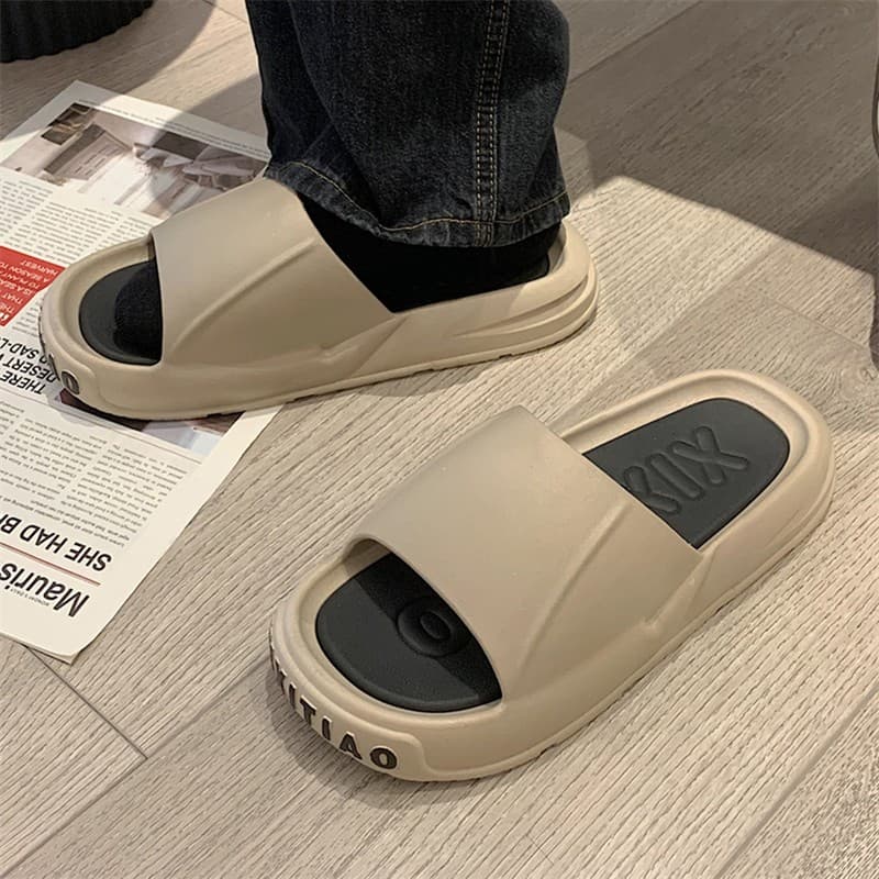 Домашние тапочки в тонкую полоску Desert Brown