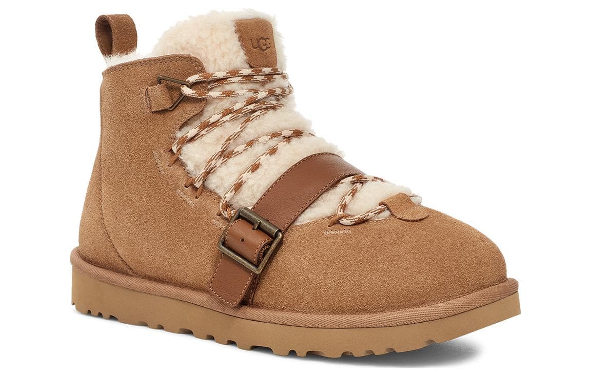 Женские ботинки UGG Dune Mini из овчины "Каштан" Mini