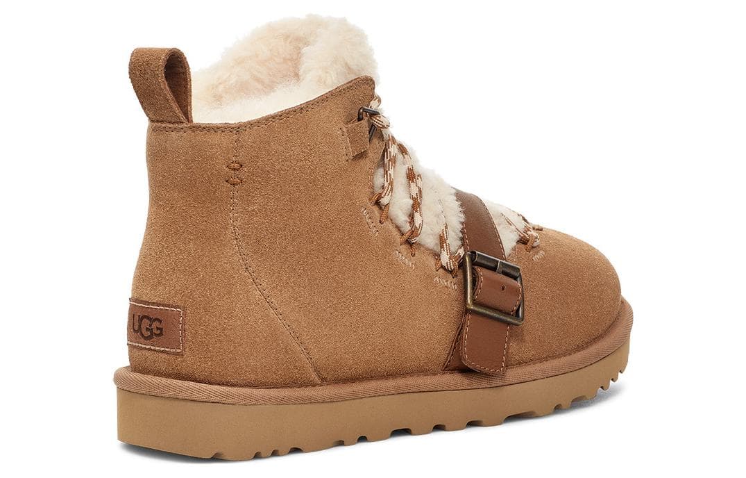 Женские ботинки UGG Dune Mini из овчины "Каштан" Mini
